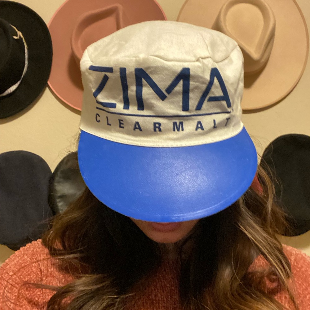 Vintage blue and white Zima hat